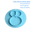 One-Piece Owl Silicone Baby Divided Suction Plate Placemat – 3-Section, FDA Certified | OEM Wholesale