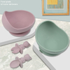Food Grade Silicone Baby Suction Bowl with Bear Spoon & Fork Set – Self-Feeding Training | OEM Wholesale