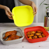 Food Grade Collapsible Silicone Air Fryer Liner Basket – 2-in-1 Deep Pan & Flat Grill Tray, -40°C to +230°C, Reusable | OEM Custom