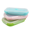 BPA Free Collapsible Silicone Lunch Box 800ml – Leakproof Foldable Food Container with PP Lid for Office, School & Outdoor | OEM Custom