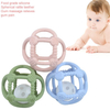 BPA Free Silicone Sensory Ball Teether with Molar Bumps – 3-in-1 Gum Massager, Grip Trainer & Rattle for Babies, OEM/ODM Available