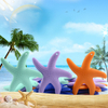 BPA Free Starfish Shape Food Grade Silicone Baby Teether – Textured Gum Massager Chew Toy for 3 Months+, OEM/ODM Available
