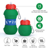 Golf Ball Shape Collapsible Silicone Water Bottle – 550ml BPA-Free Foldable Sports Bottle for Kids & Outdoor | Custom Logo OEM