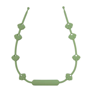 Shell Shape Silicone Toy Straps — 10-Shell Continuous Pattern, 0.6 cm Slim Cord, Continuous-Slide Double Buckle | Beige & Custom Colors, EN 12586 Declared, FDA & EN 71-3 Certified OEM Manufacturer