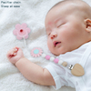 Natural Beech Wood Silicone Pacifier Clip Chain – 6 Shapes, DIY Bead Mix, BPA Free | OEM Wholesale