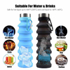 Collapsible Silicone Sport Water Bottle | Custom OEM Foldable Gym Bottle, FDA & LFGB Certified