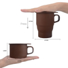 Collapsible Silicone Coffee Mug with Lid & Straw – 350ml BPA-Free Foldable Travel Mug for Office, Camping & Outdoor | Custom Logo OEM
